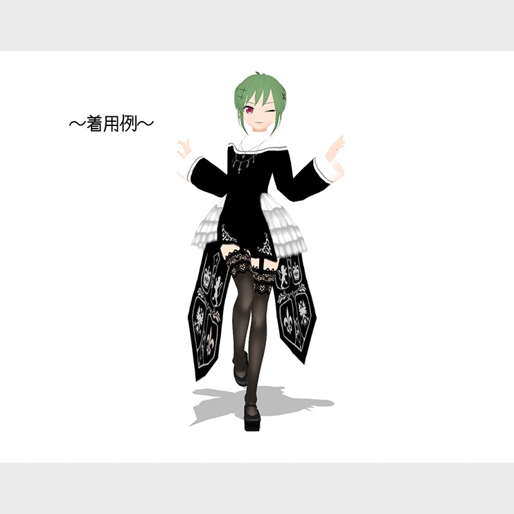 シスター風ゴスロリワンピース【Vroidテクスチャ】