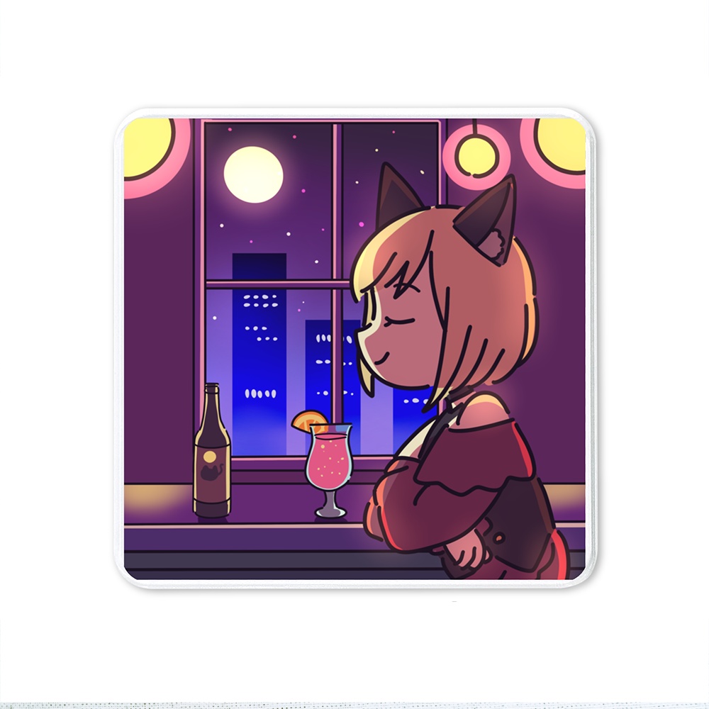【おやすみ酒1周年グッズ】アクリルマグネット