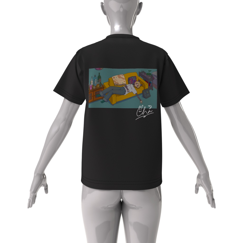 【オリ曲公開記念】MVイラスト ビッグシルエットT