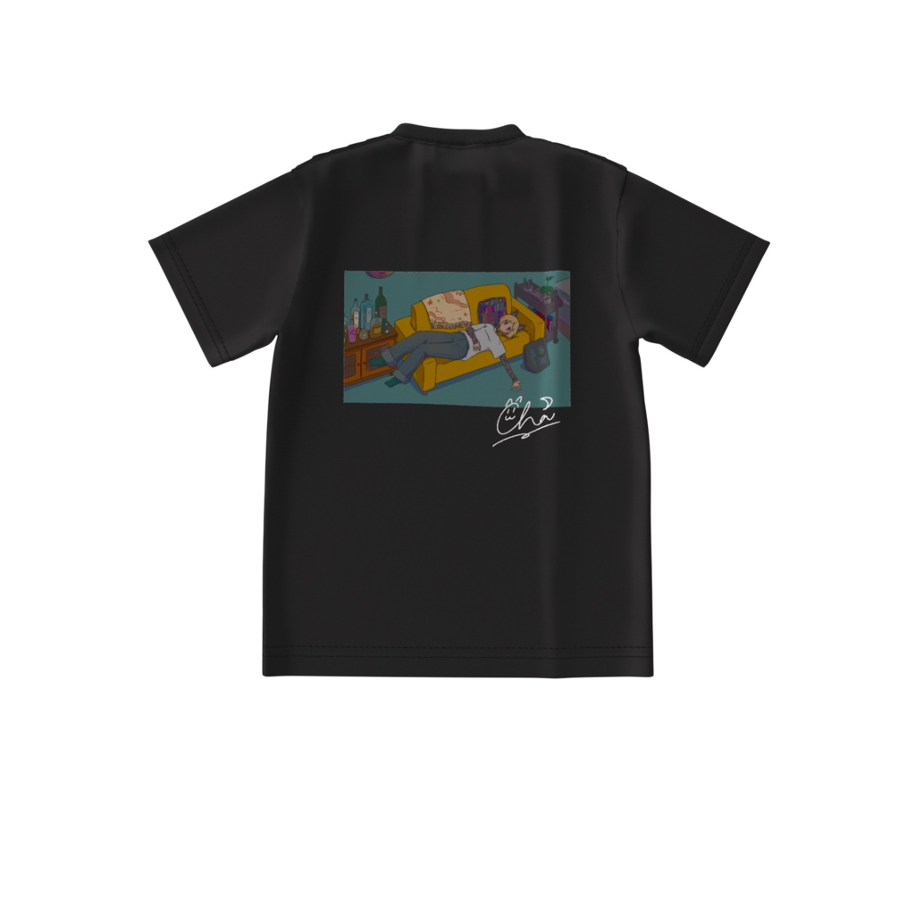 【オリ曲公開記念】MVイラスト ビッグシルエットT