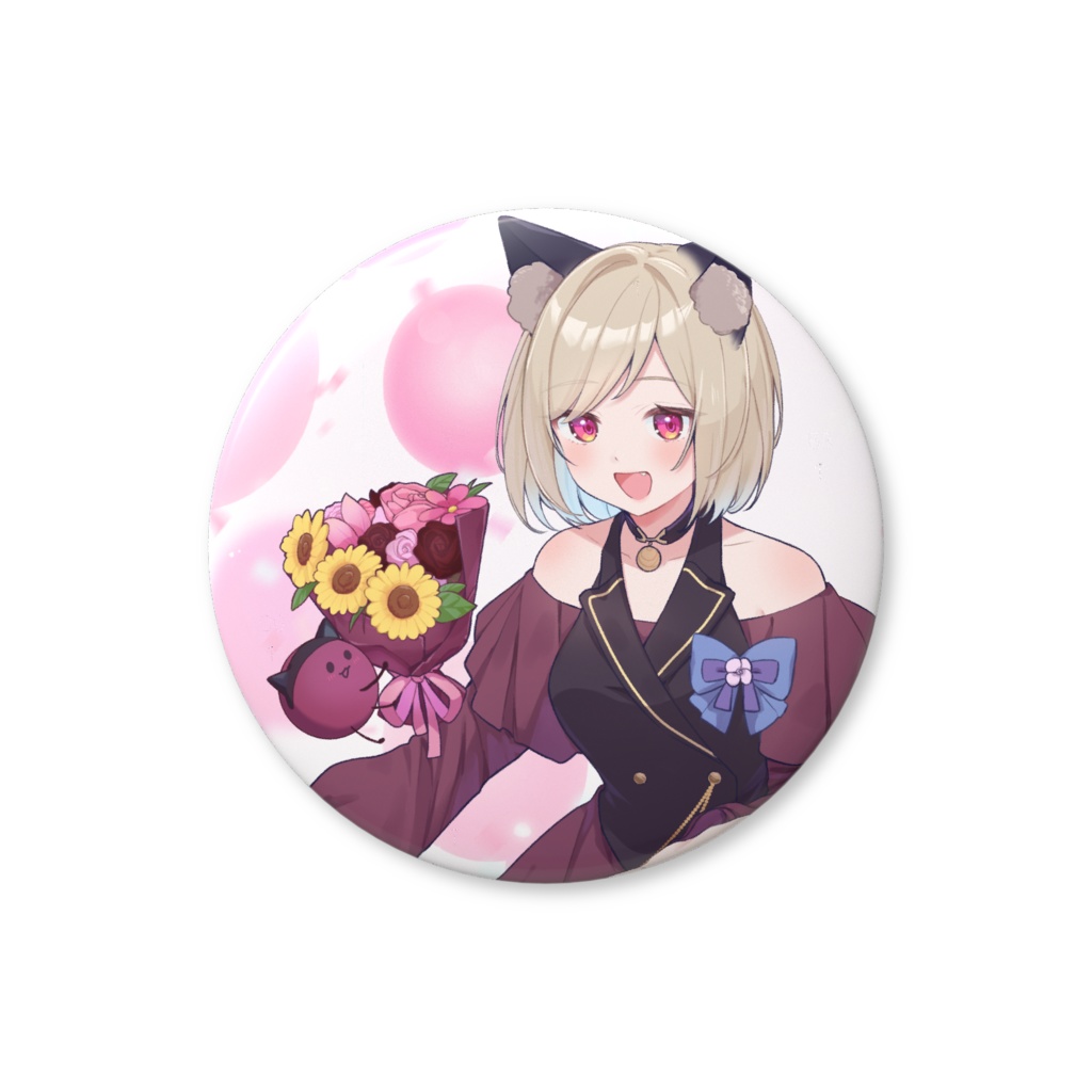 【シャーチャ3周年】記念イラスト 缶バッヂ