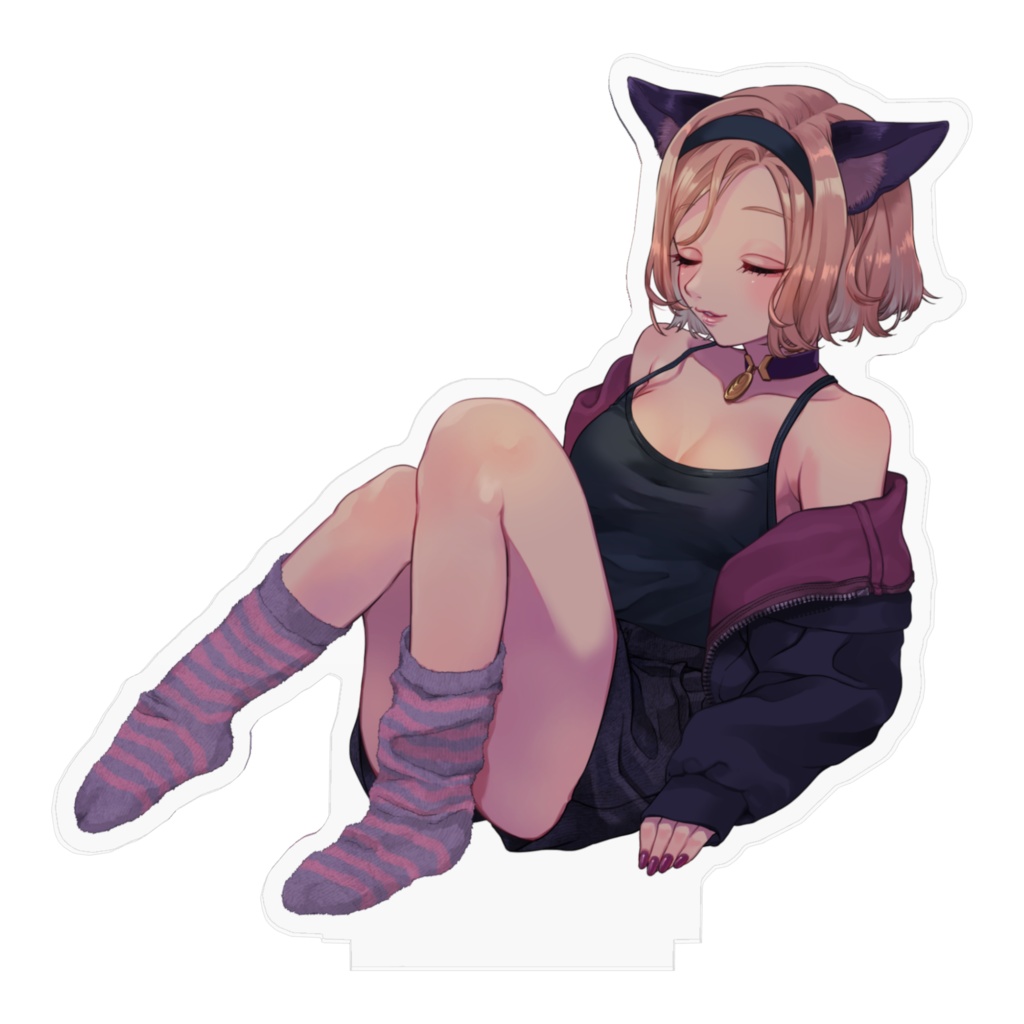 【おやすみ酒3周年グッズ】アクリルキーフィギュア(すやすや)