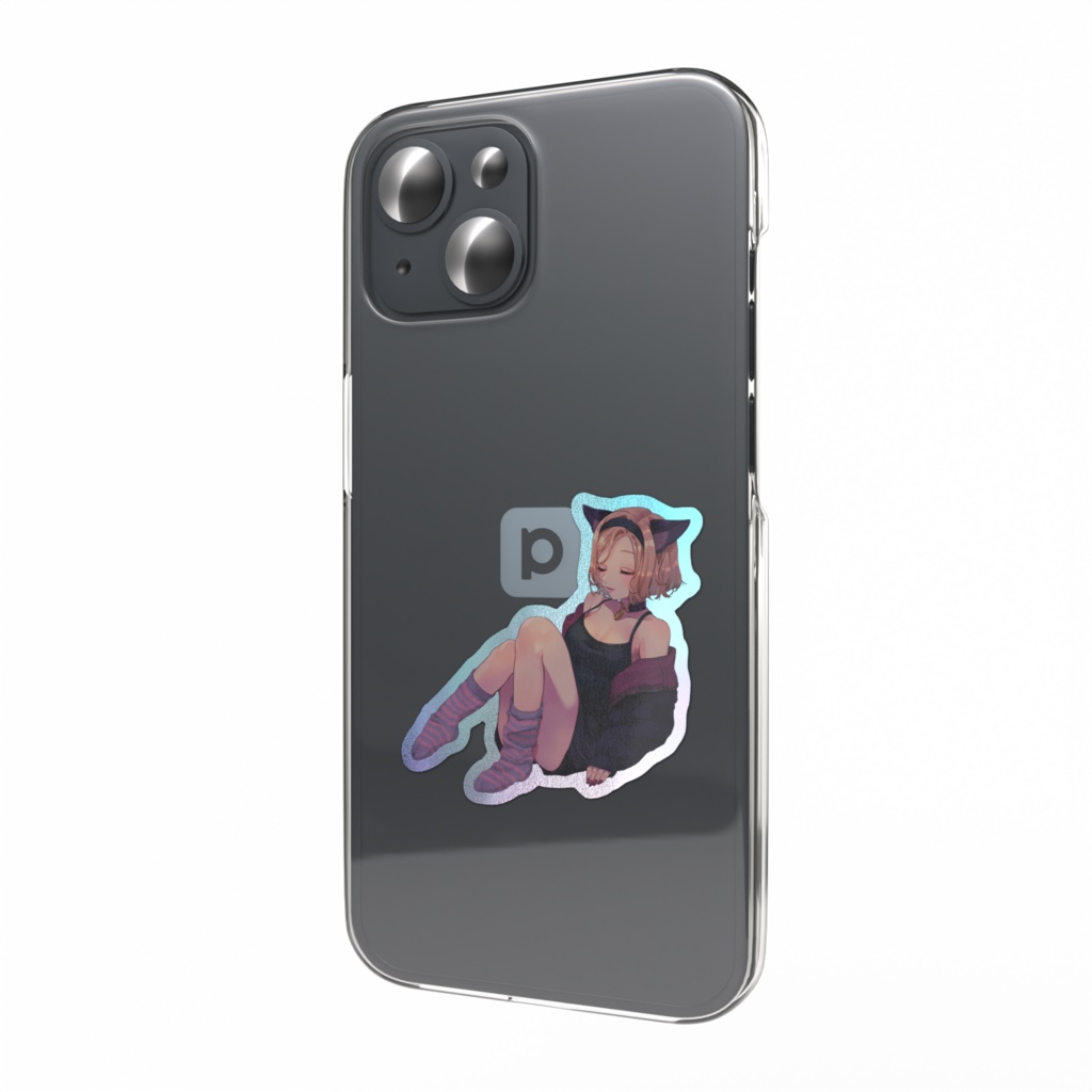 【おやすみ酒３周年グッズ】オーロラステッカー（すやすや）