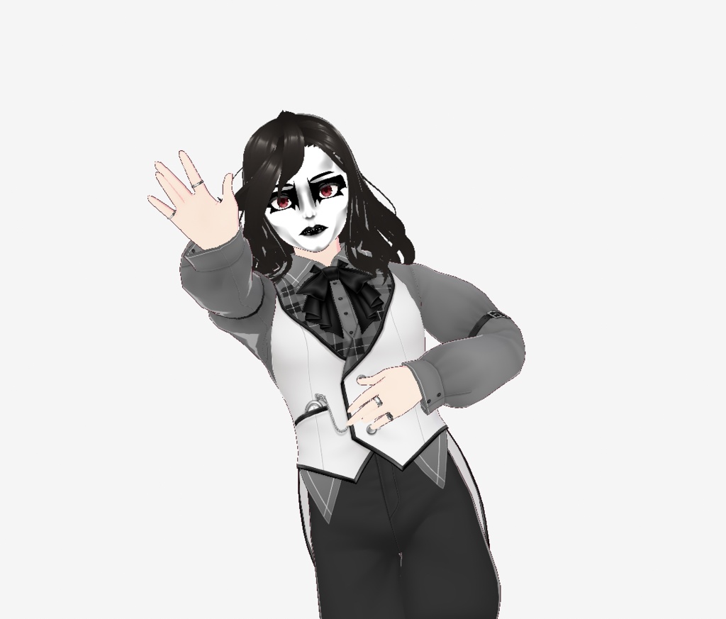 Masculine Goth makeup