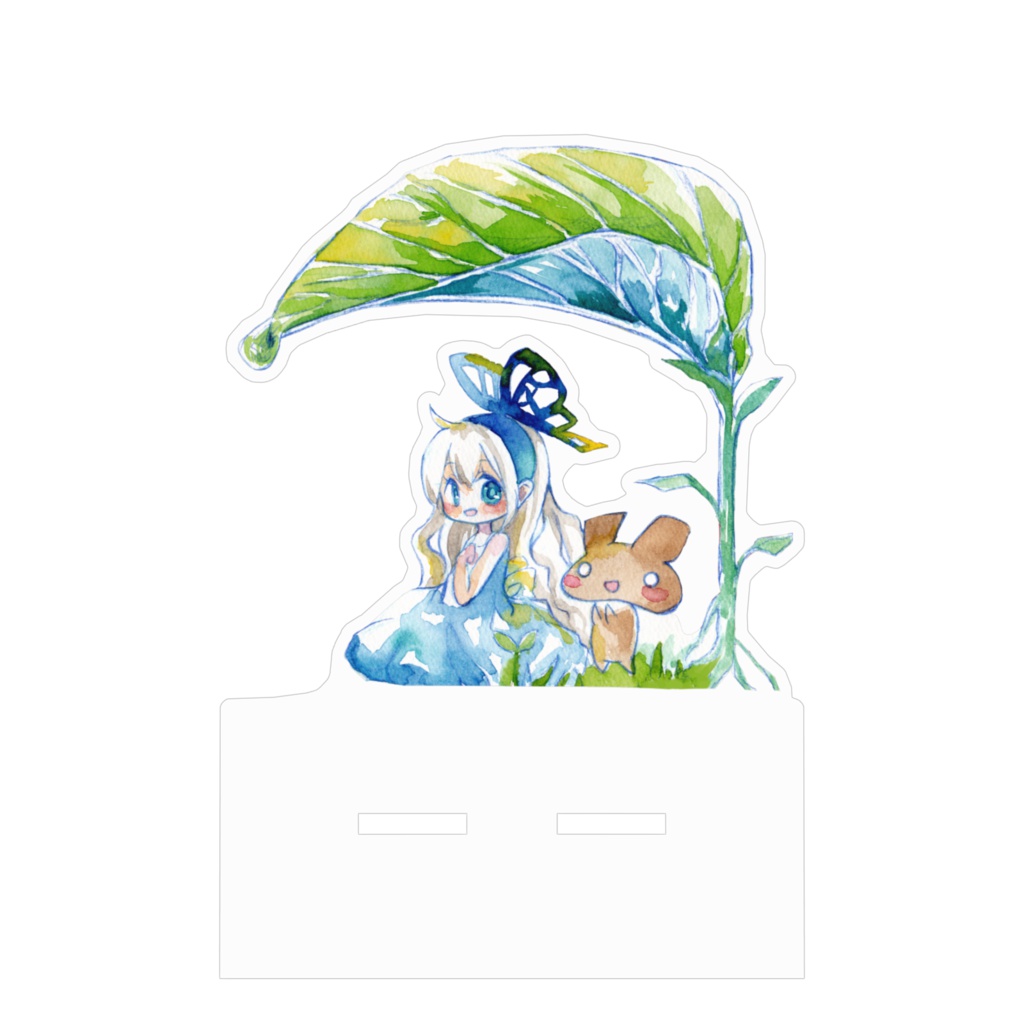 くまと雨宿りしながらスマホスタンド