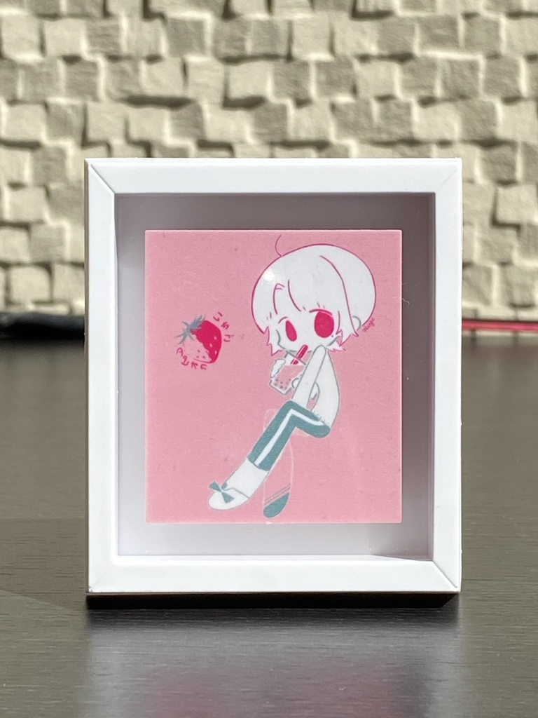 ミニ額縁 いちごタピオカ