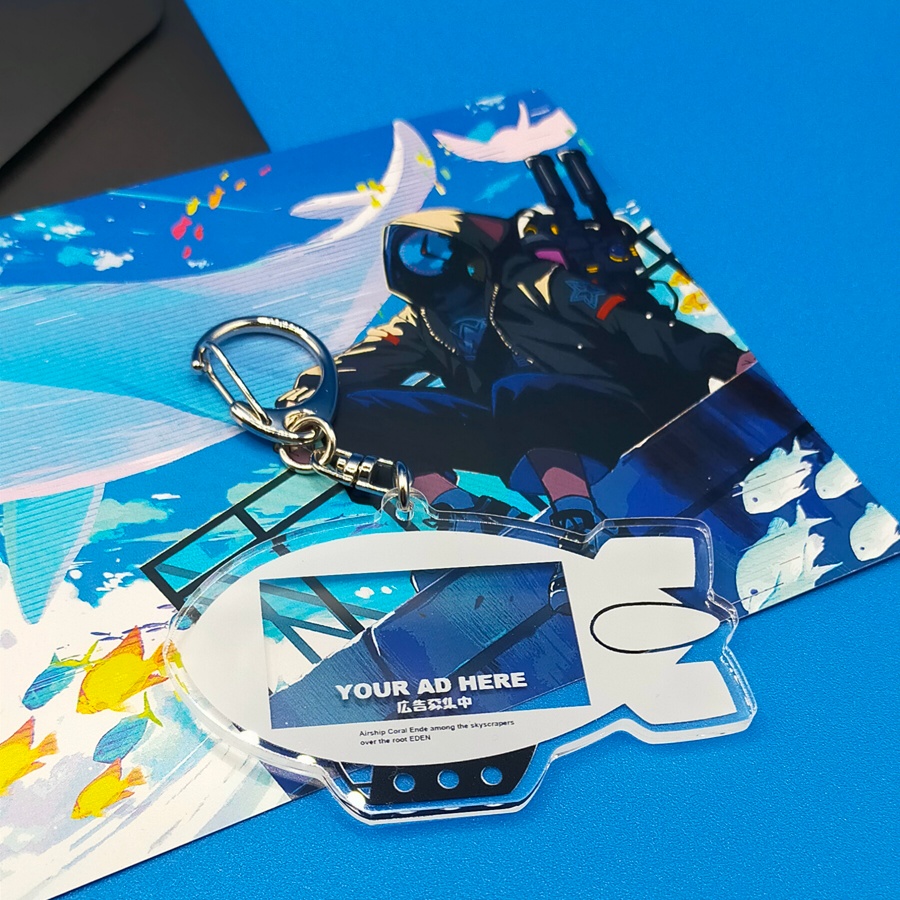 フォトフレーム風飛行船アクキー(70mm)