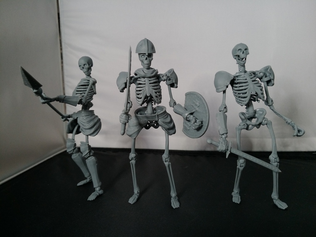 3Dプリント用 STL がいこつ戦士（ボールジョイント可動）_001