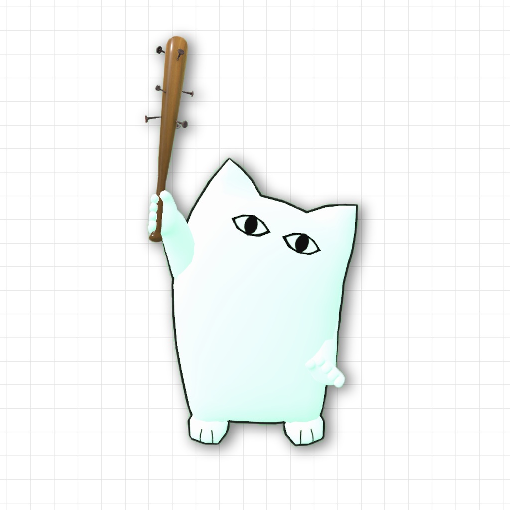 【釘バット】オリジナル3Dモデル【Spaiked Bat】