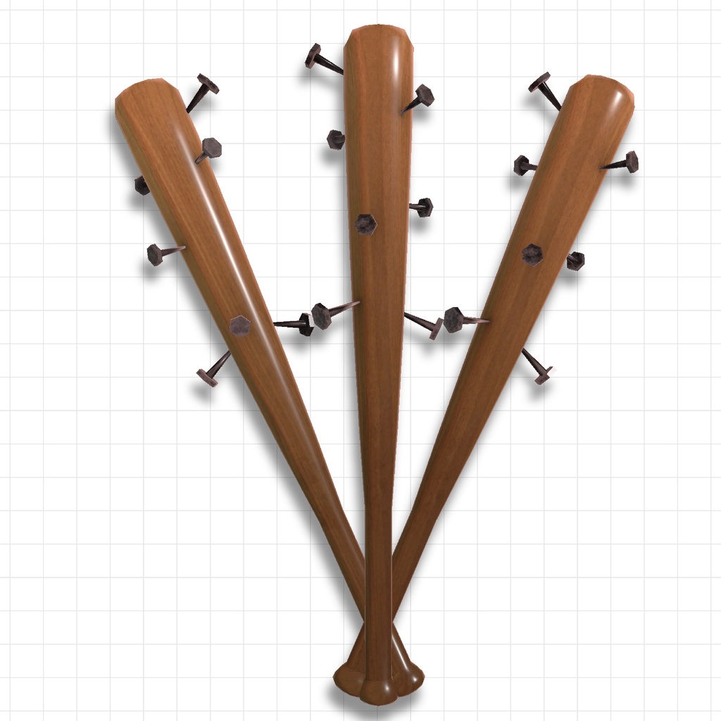 【釘バット】オリジナル3Dモデル【Spaiked Bat】