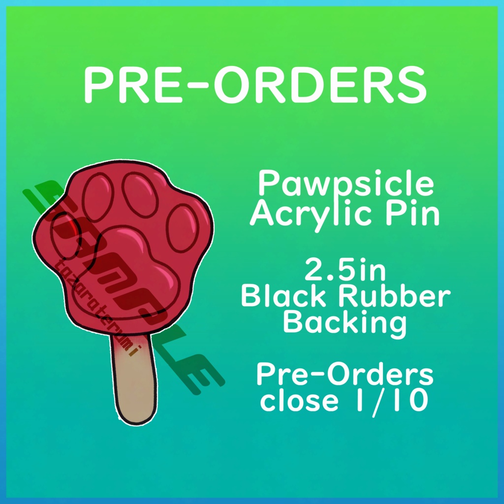 「予約受付中」パープシクルバッジ/Pawpsicle Badge