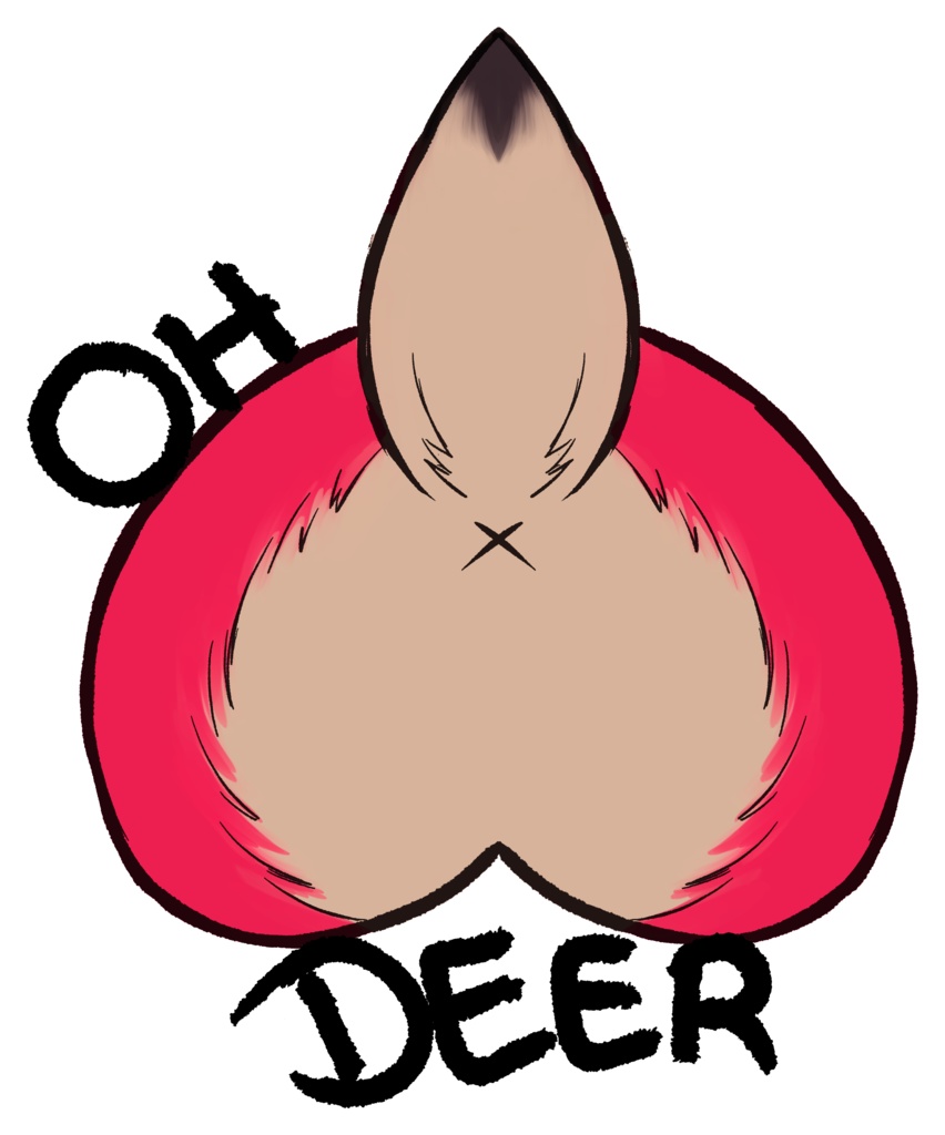 アラスターお尻スティカー/Alastor Deer Butt Sticker
