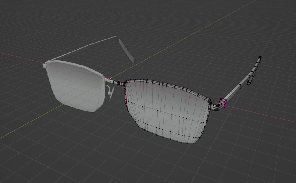 眼鏡の3Dモデル