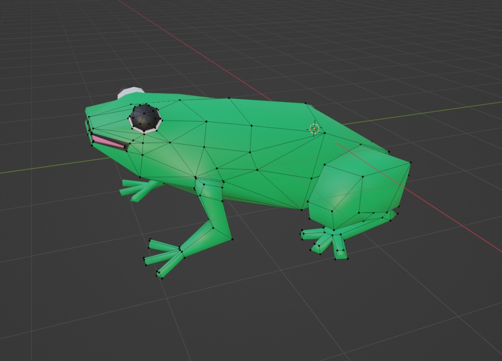 カエルの3Dモデル 3D model of Frog