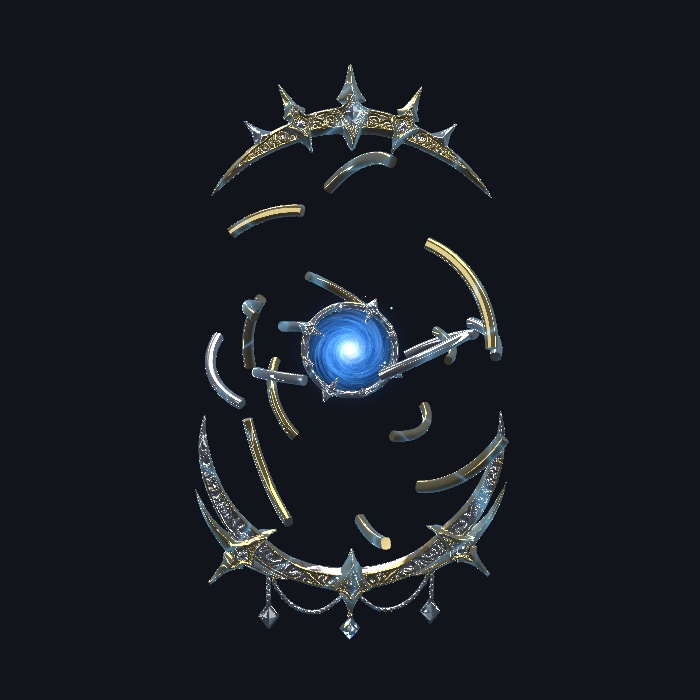 【無料・PC VRChat】Celestial Armillary|浮遊する天球儀・召喚/分解ギミック・Modular Avatar