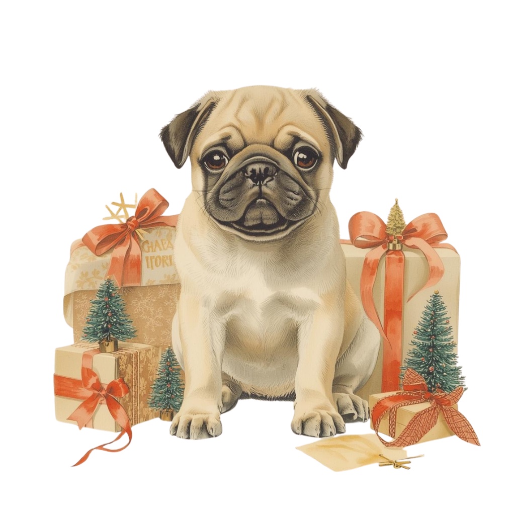 【可愛いワンちゃん素材】クリスマス素材10点