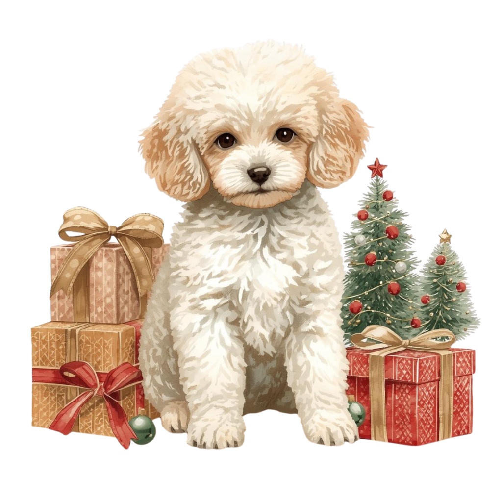 【可愛いワンちゃん素材】クリスマス素材10点