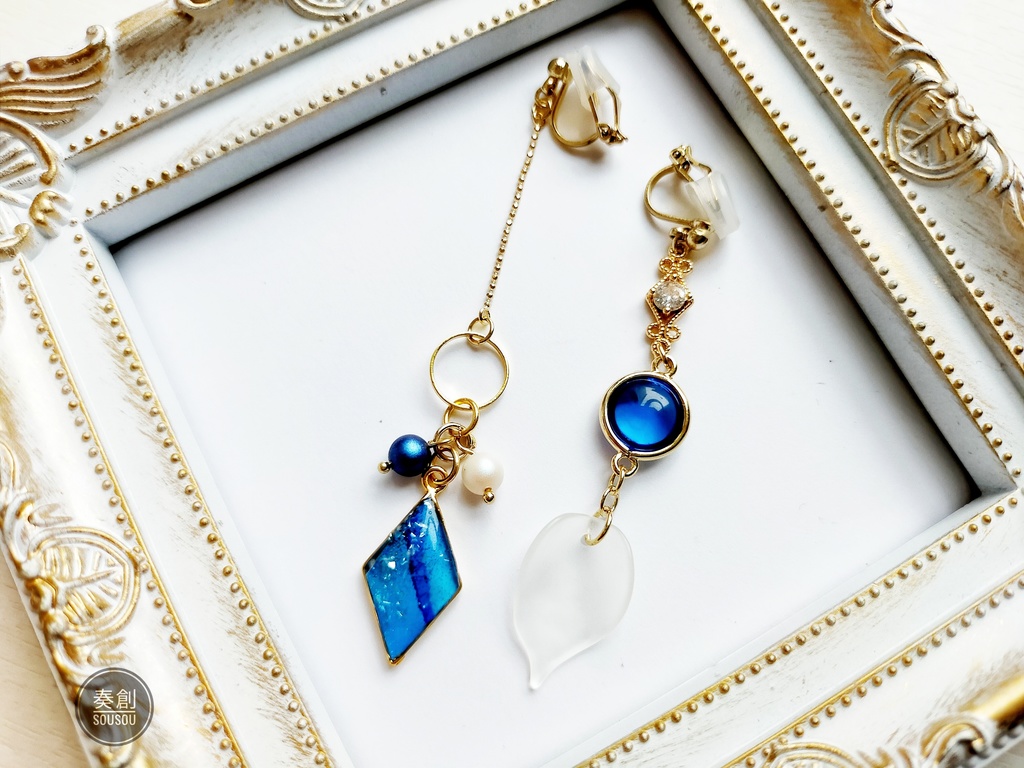 【イヤリング・ピアス】氷花