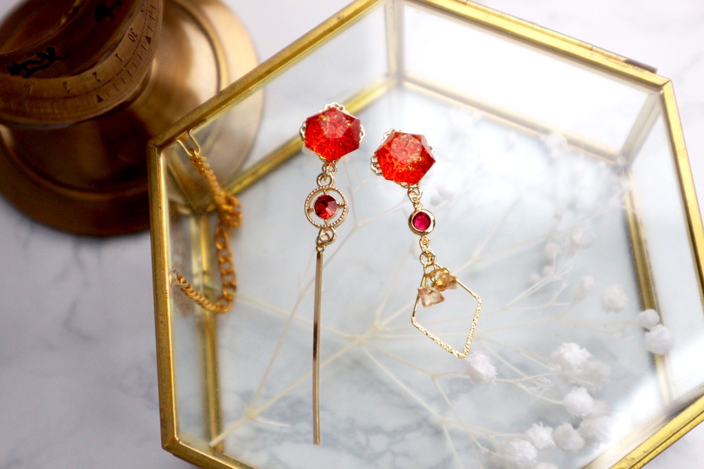 【ピアス／イヤリング】煙緋