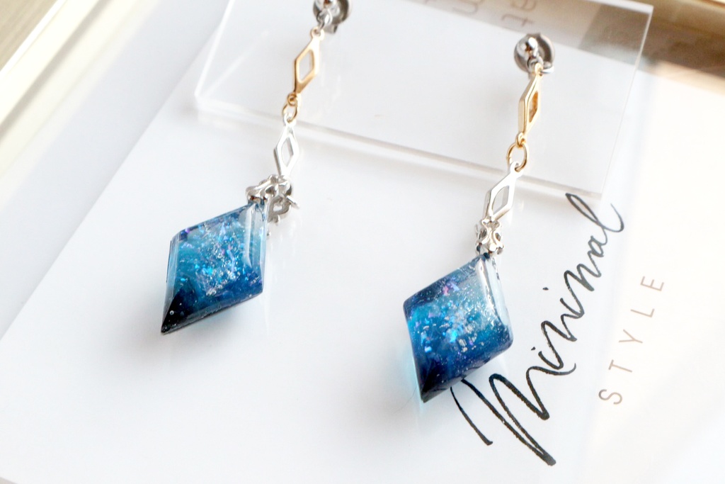 【耳飾り/ネックレス】diamond rhombus カピターノ「隊長」