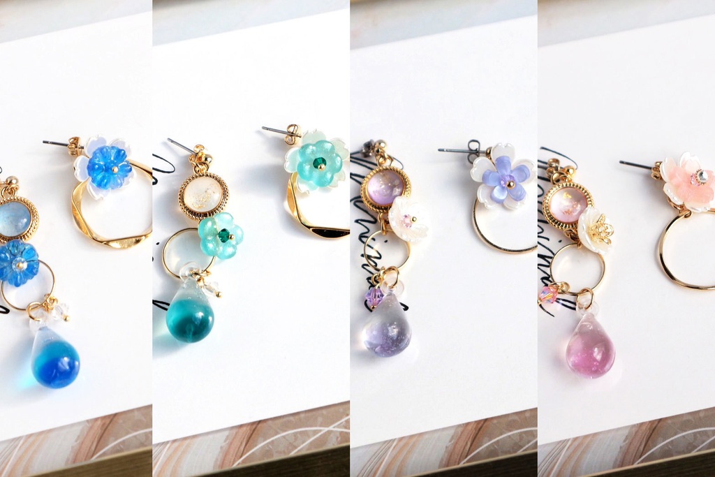 【ピアス／イヤリング】花しずく
