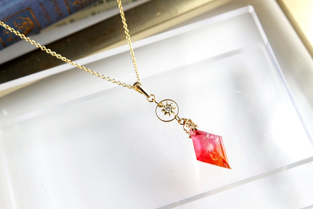 【ネックレス】rhombus stone　モーディス