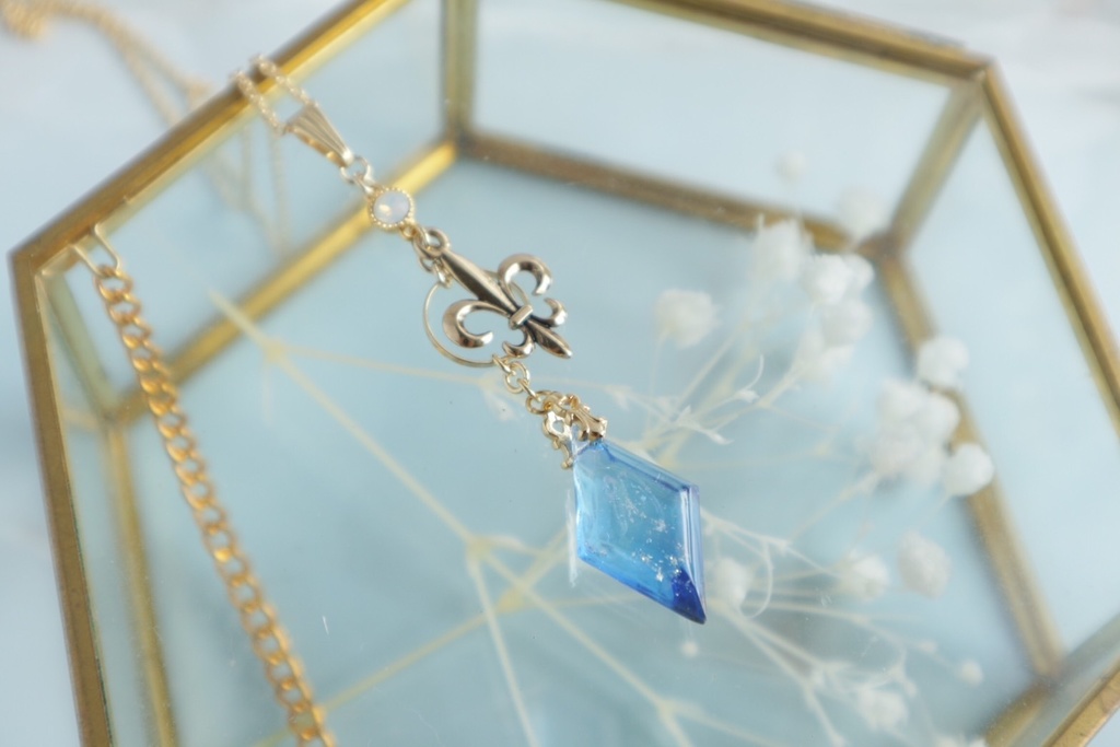 【ネックレス】rhombus stone　カルテジア