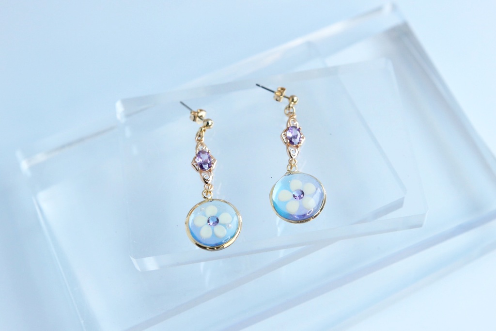 【ポニーフック&ピアス】pti flower