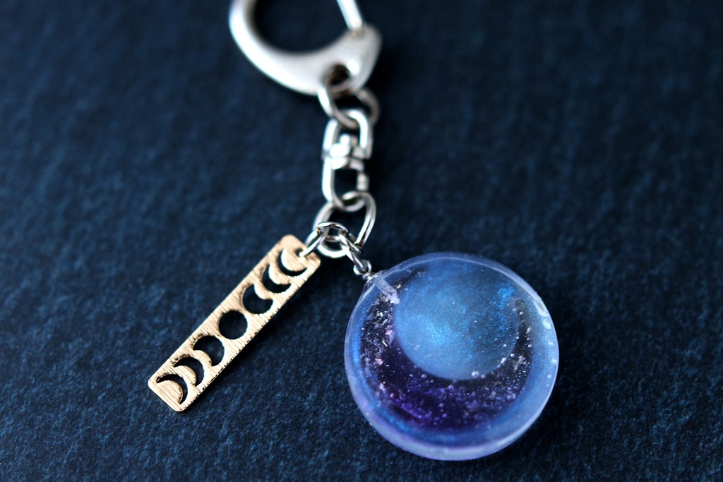 【キーホルダー】月の満ち欠け