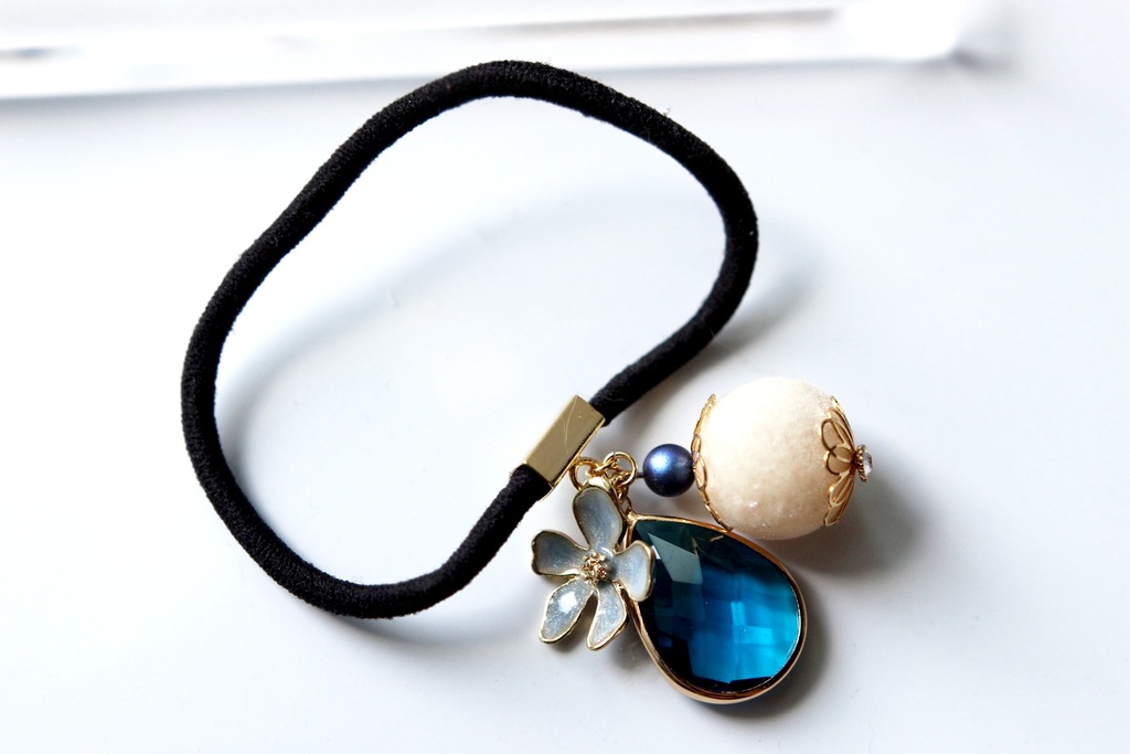 【ヘアゴム】青色ゴム