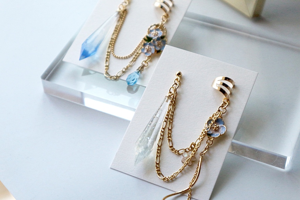 【イヤーカフ＆ピアス】Nemophila