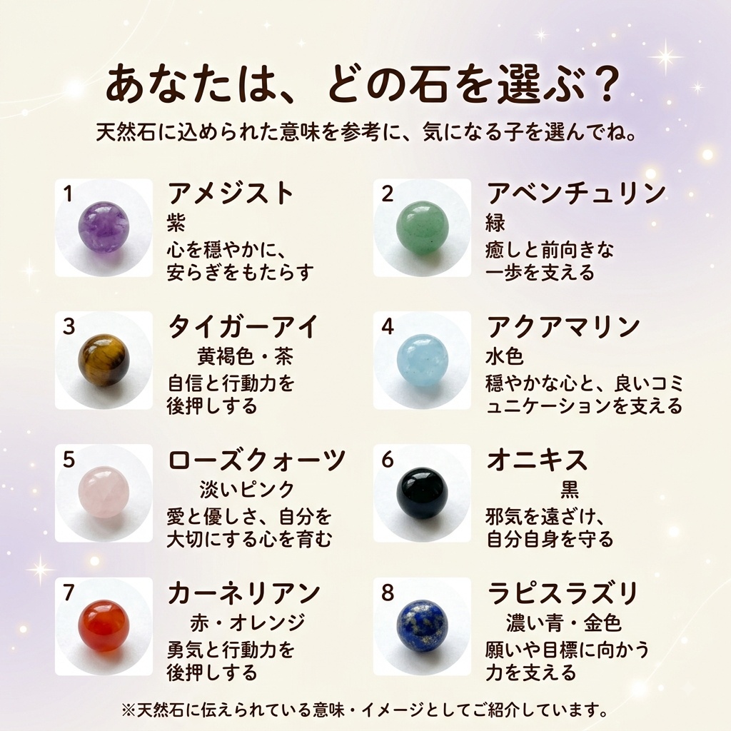 よりそい天然石おまもり|めじるしチャーム