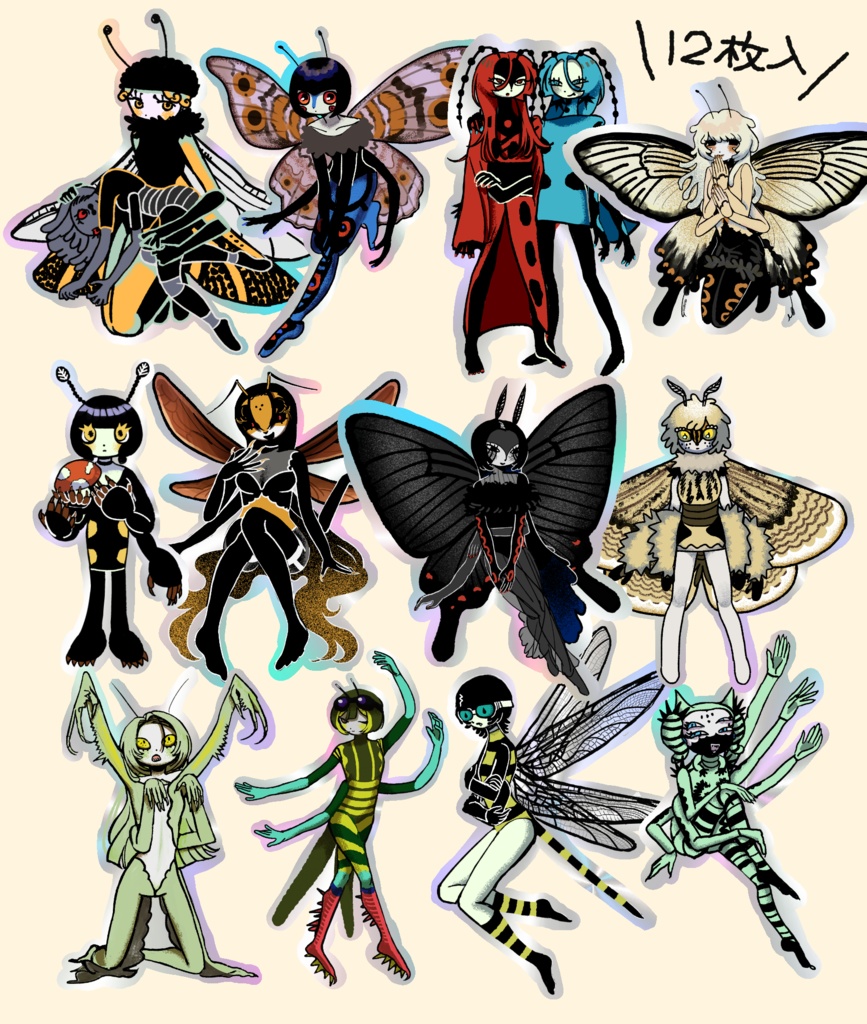 虫擬ステッカーパック