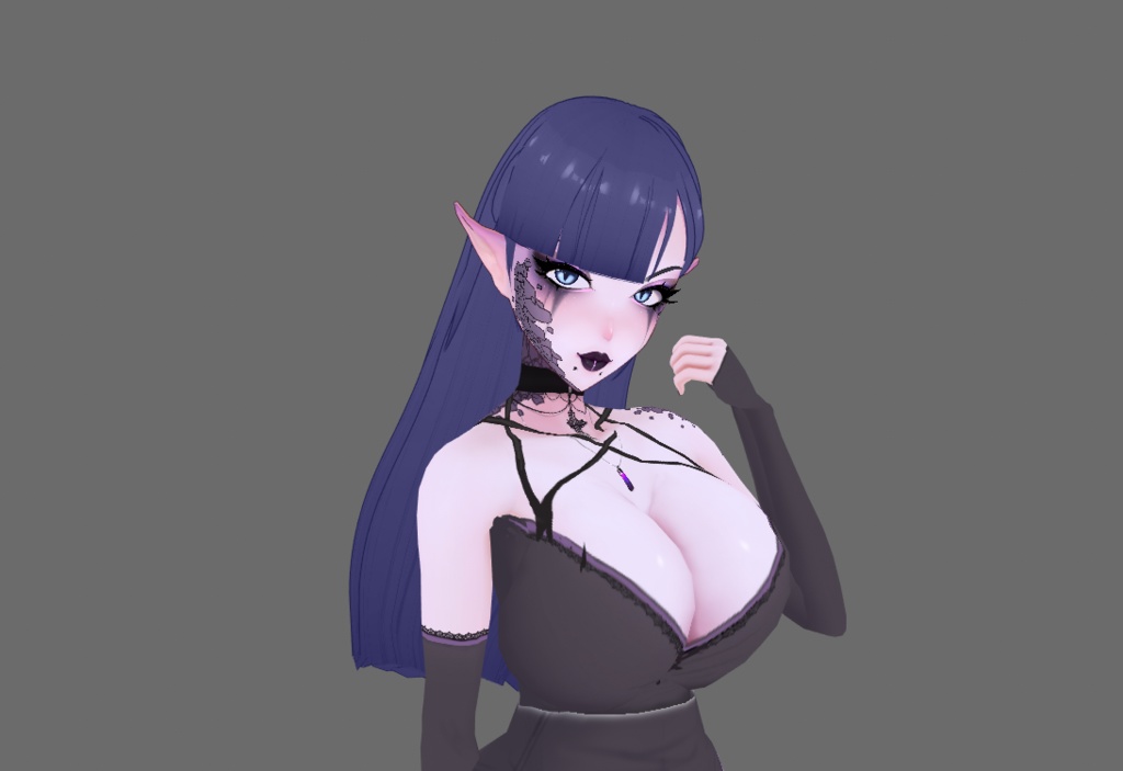 ✧【Vroid】ヘアプリセット ✧ Vroid straight hair with bangs 前髪のあるストレートヘア ✧