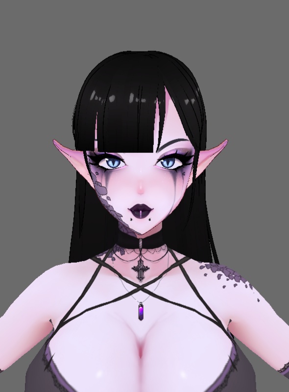 ✧【Vroid】ヘアプリセット ✧ Vroid straight hair with bangs 前髪のあるストレートヘア ✧