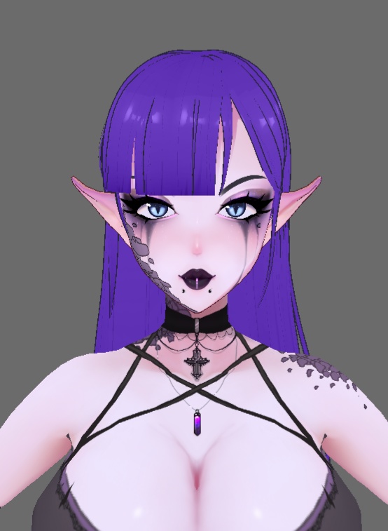 ✧【Vroid】ヘアプリセット ✧ Vroid straight hair with bangs 前髪のあるストレートヘア ✧