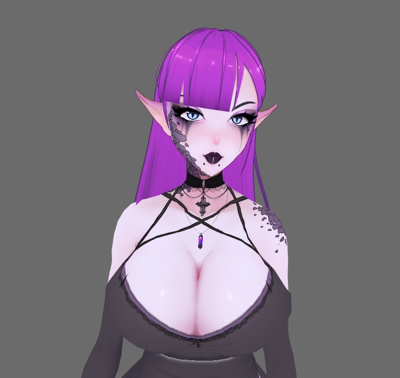 ✧【Vroid】ヘアプリセット ✧ Vroid straight hair with bangs 前髪のあるストレートヘア ✧