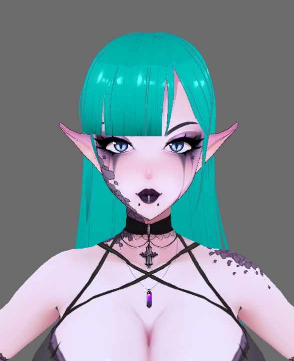 ✧【Vroid】ヘアプリセット ✧ Vroid straight hair with bangs 前髪のあるストレートヘア ✧