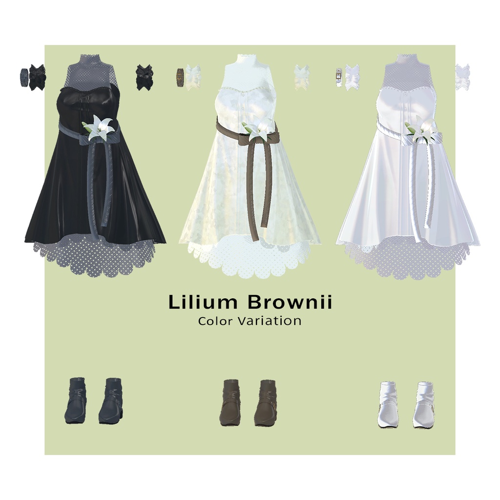 【VRChat衣装】Lilium Brownii【11アバター対応】