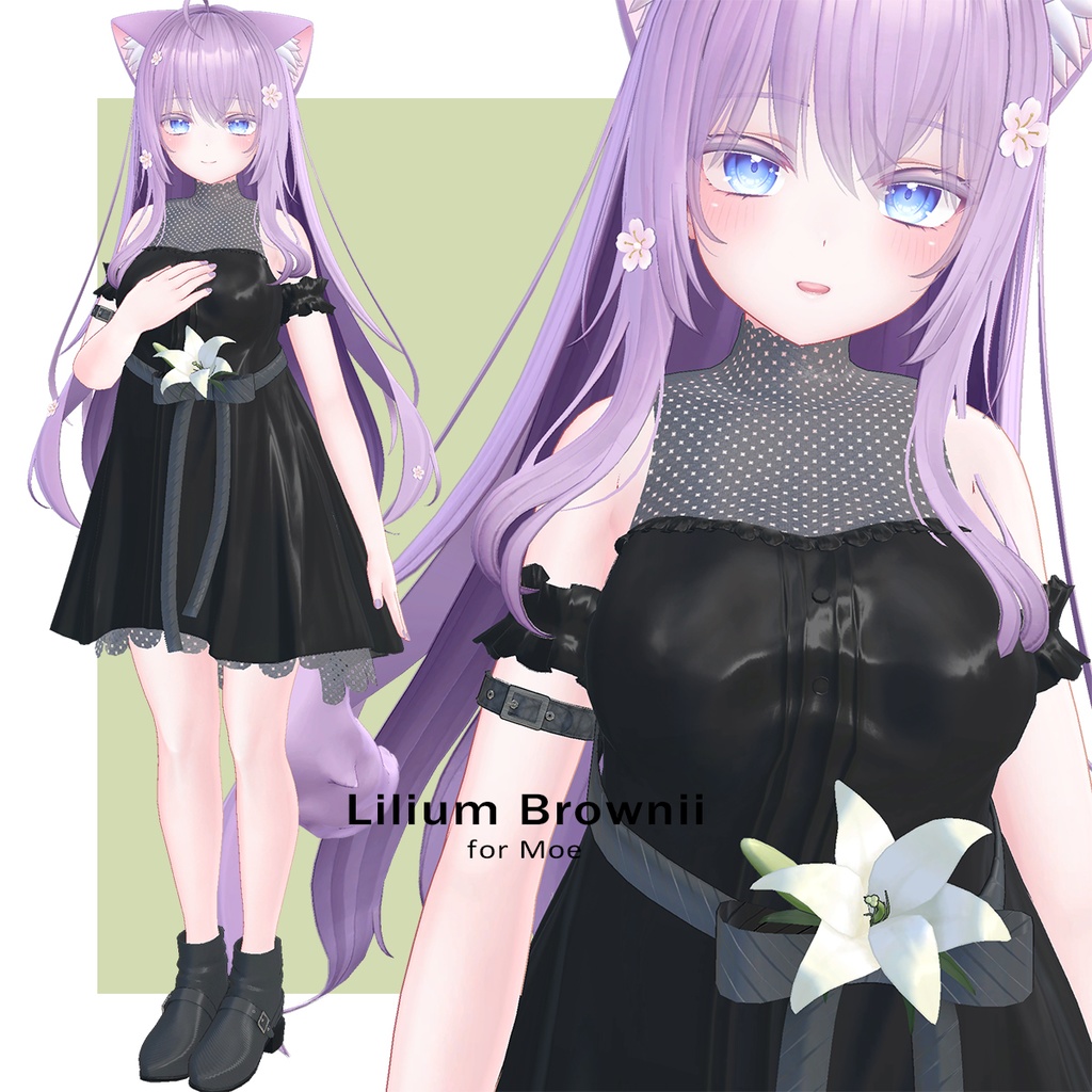 【VRChat衣装】Lilium Brownii【11アバター対応】