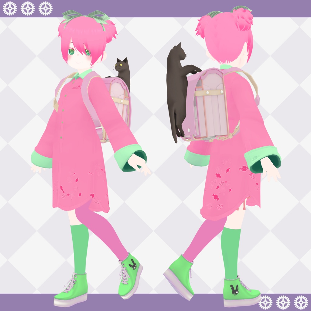 オリジナル3Dモデル「ぴんくちゃん」