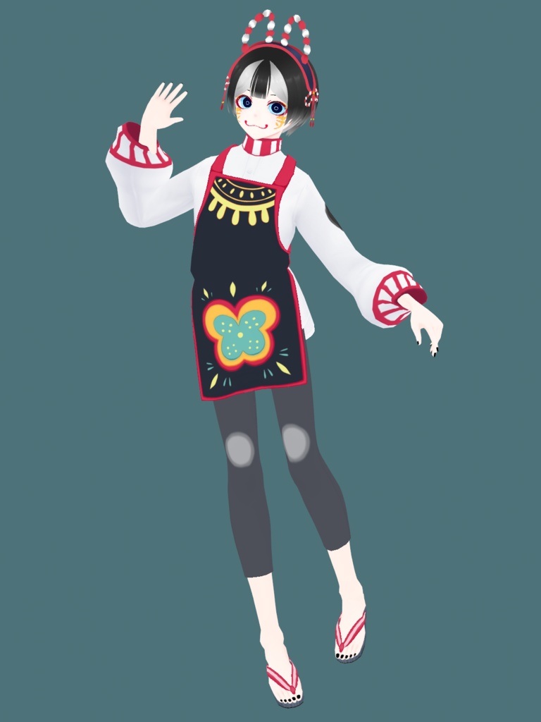 【無料あり】オリジナル3Dモデル「ハリコノワンコ」+衣装