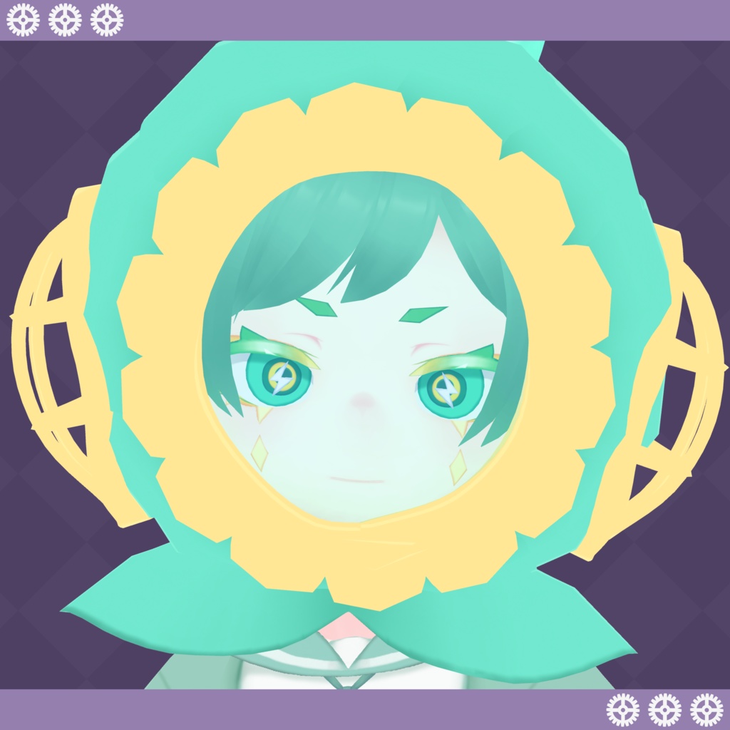 オリジナル3Dモデル「潜水帽ちゃん」+衣装