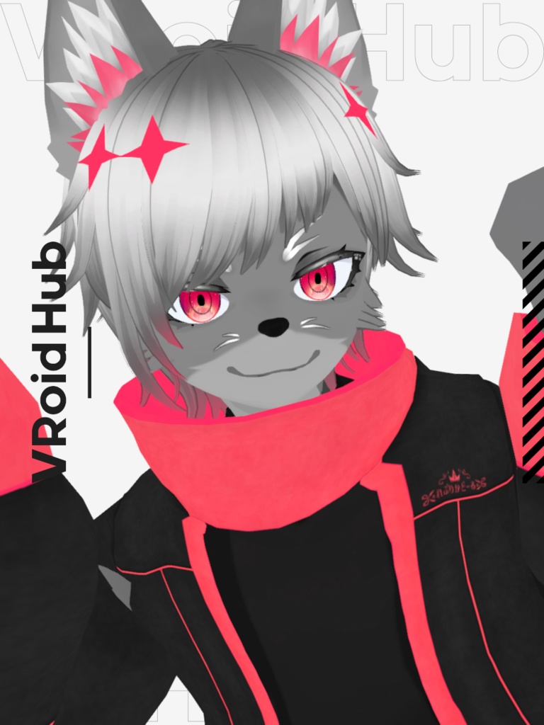 オリジナル3Dモデル「ケモノくんV2」+衣装