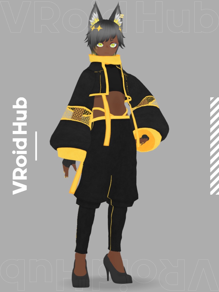 オリジナル3Dモデル「ケモノくんV2」+衣装