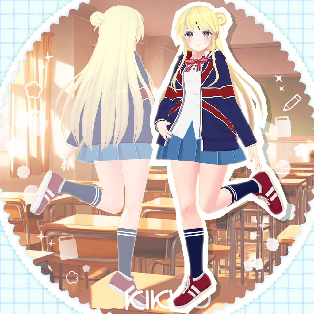 「九条 カレン」髪型・衣装セット(劇場版 きんいろモザイク Thank You!!)