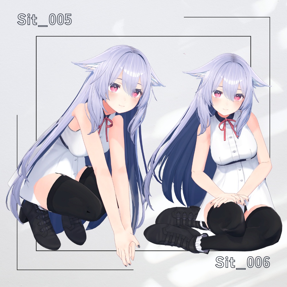 【アバター用モーション&ポーズ】写真撮影に最適なアニメーション集”Sit Pose” 【VRC/改変/ゲーム向け】