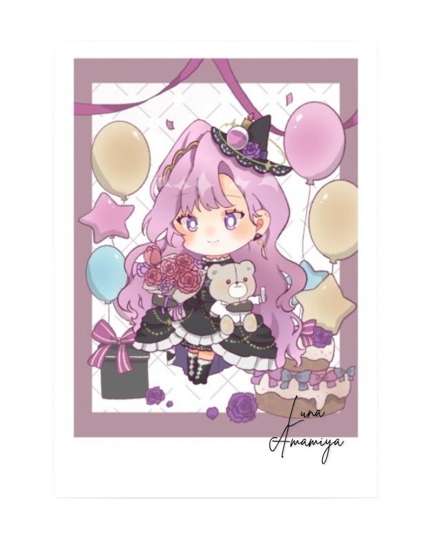 天見夜ルナ2025誕生日記念直筆サイン入りチェキ（B）