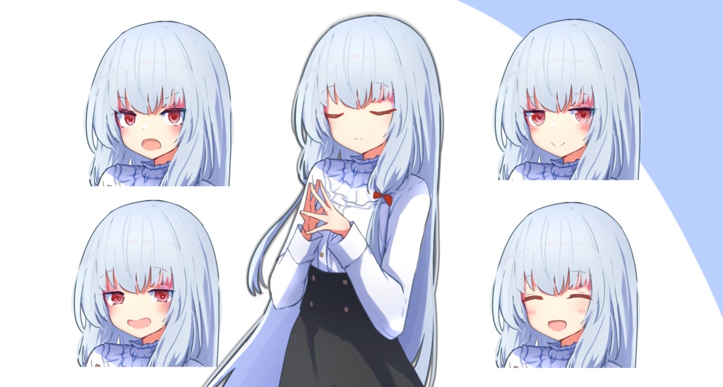 モンクで使った髪が青っぽい女子