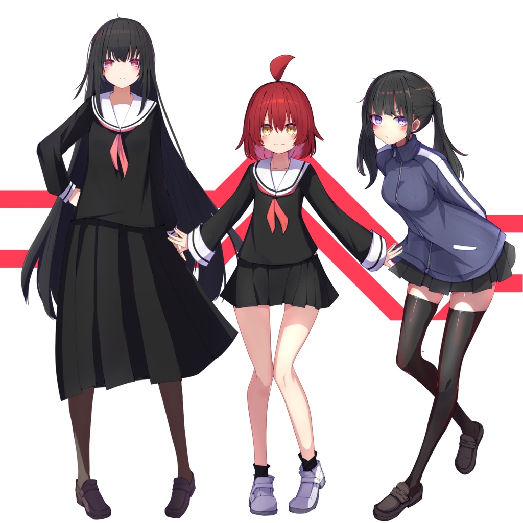 黒セーラーっぽい女子とか